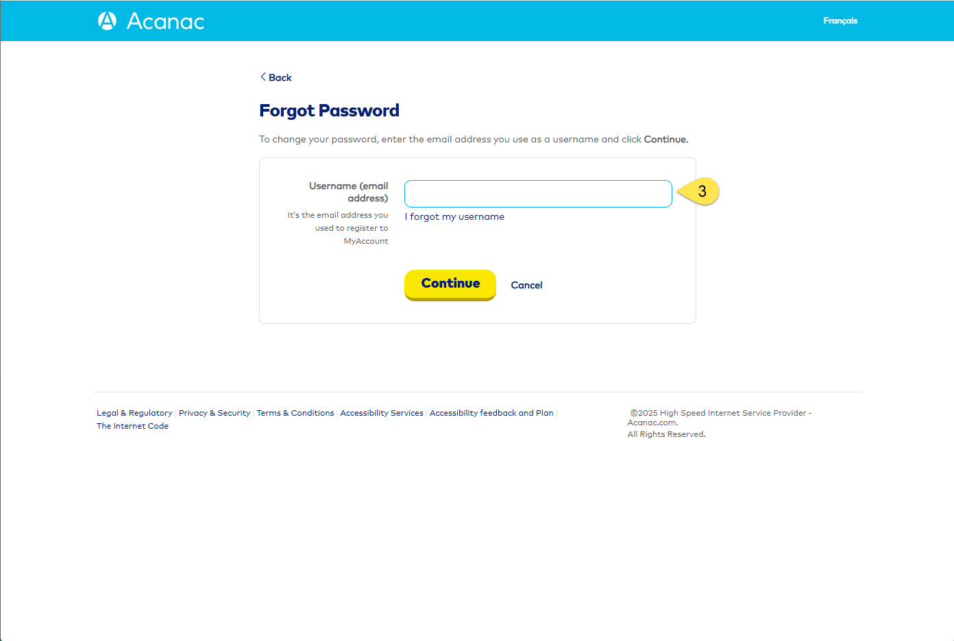 Accessing MyAccount