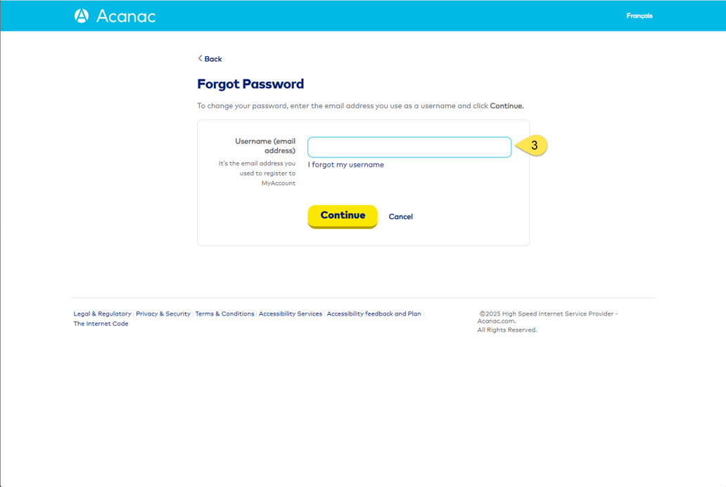 Accessing MyAccount
