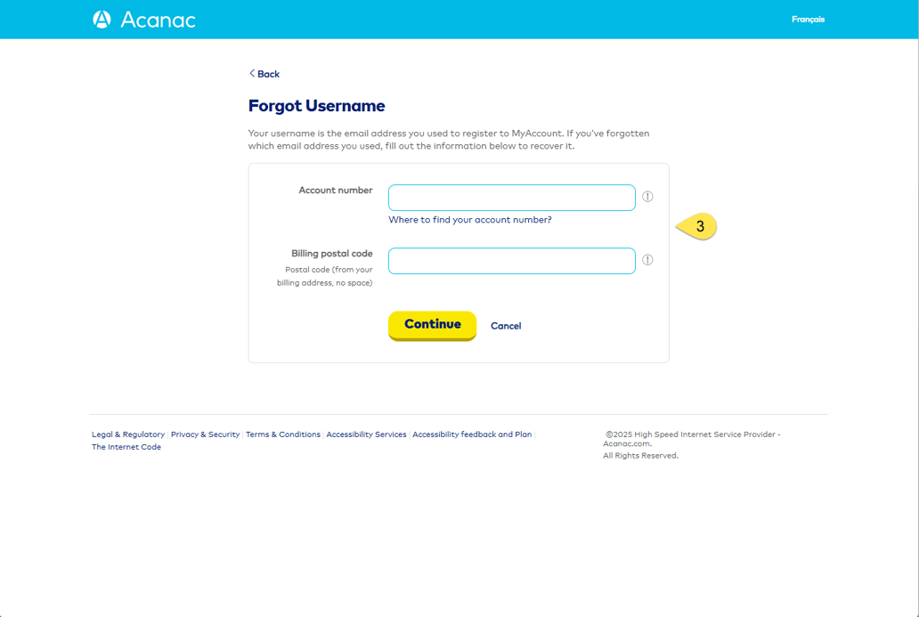 Accessing MyAccount